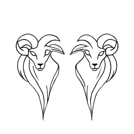 Aries and leo tattoo design idea