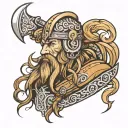 viking warrior tattoo design idea