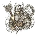 viking warrior tattoo design idea