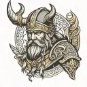viking warrior tattoo design idea