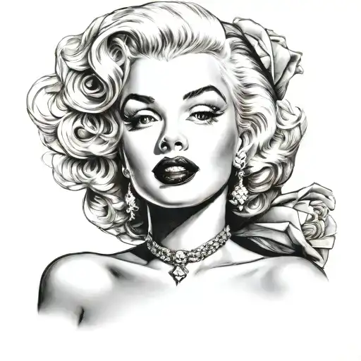 marilyn monroe as a pin up tattoo design idea