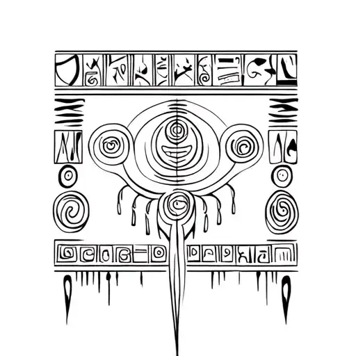 Mayan hieroglyphics tattoo design idea