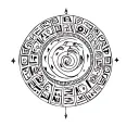 Mayan hieroglyphics tattoo design idea