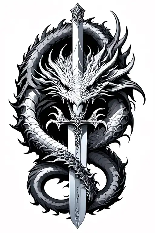 Dragon Sword worthy tattoo design idea