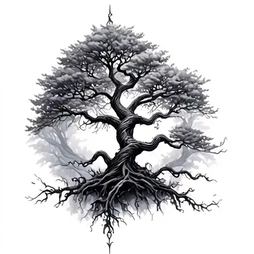 dna tree tattoo design idea