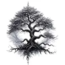 dna tree tattoo design idea