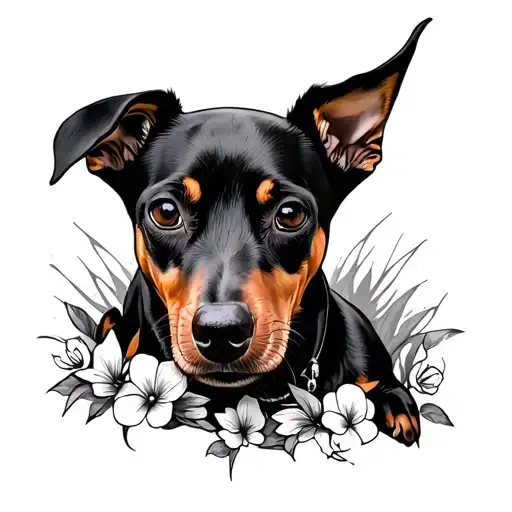 Pinscher tattoo design idea