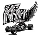 "KFM" winged sprint car tattoo design idea