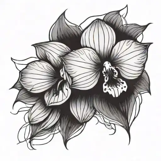 Fine Line Violet tattoo design idea