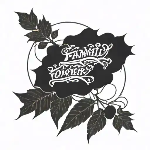 family over everything tattoo design idea