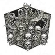 heaven vs hell tattoo design idea