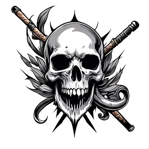 protected class with cane tattoo design idea