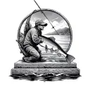 Fishing Memorial tattoo design idea