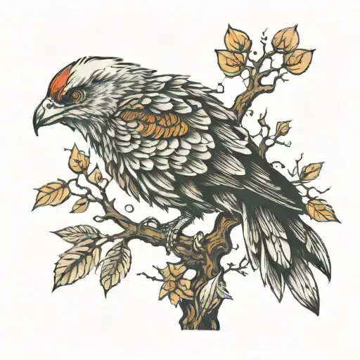 Adler tree tattoo design idea