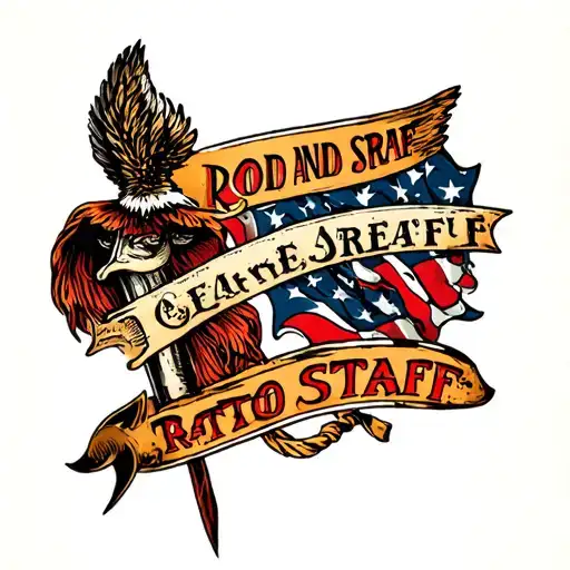 Rod And Staff tattoo design idea
