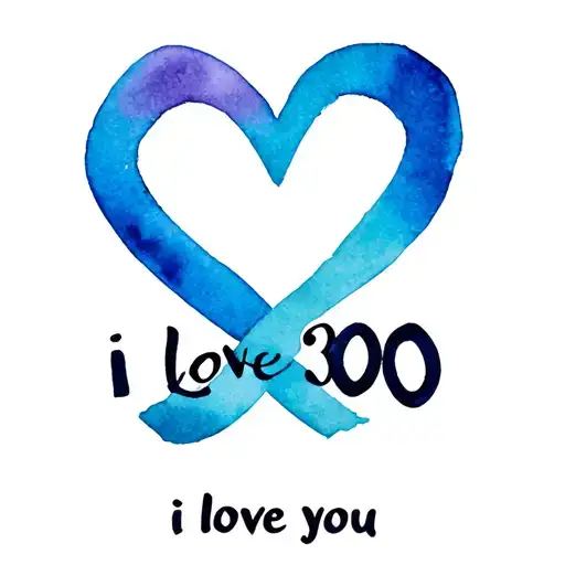 I love you 3000 into infinity symbol with heart tattoo design idea