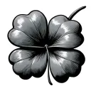 Five Leaf Clover tattoo design idea