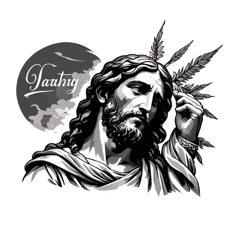 hungarian themed jesus tattoo design idea