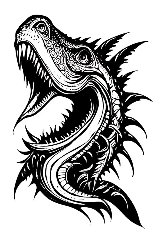 mosasaurus tattoo design idea