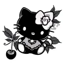 Hello Kitty Cherry tattoo design idea