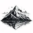 Minimal Mountain tattoo design idea