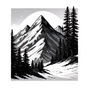 Minimal Mountain tattoo design idea