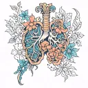 Lung tattoo design idea