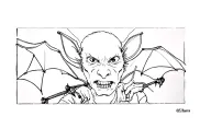 Ozzi Opborn eats a bat tattoo design idea