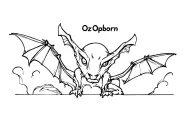 Ozzi Opborn eats a bat tattoo design idea