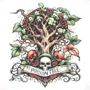 poison tree tattoo design idea