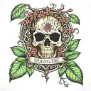poison tree tattoo design idea