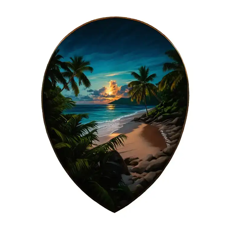 Coco Beach, Guanacaste, Costa Rica tattoo design idea