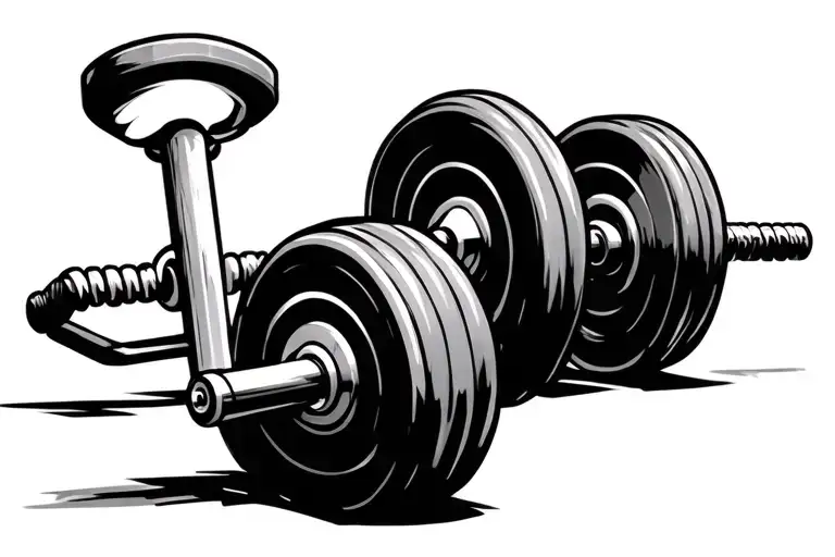 deadlift barbell weights tattoo design idea