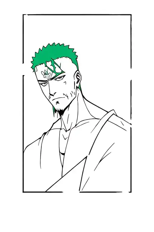 roronoa zoro one piece tattoo design idea