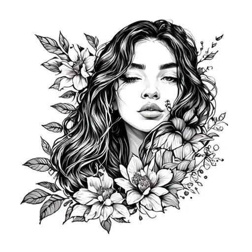 my life was black and white but she's the painter tattoo design idea