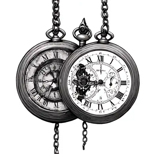 Steins Gate Pocket Watch tattoo design idea