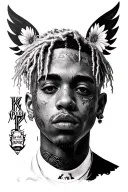Juice WRLD XXXTentation Lil Peep's face tattoo design idea