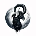 Capricorn constellation minimalist tattoo tattoo design idea