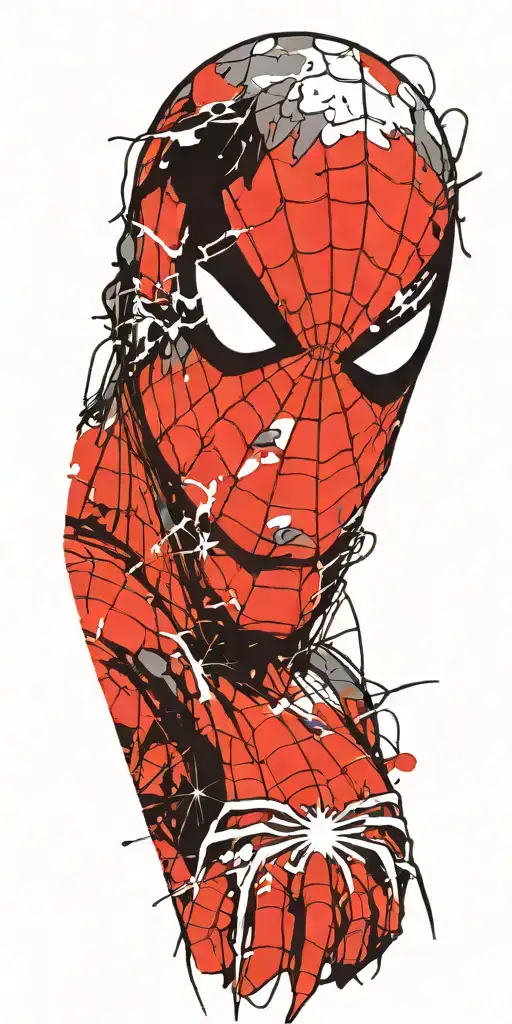 comics spiderman tattoo design idea