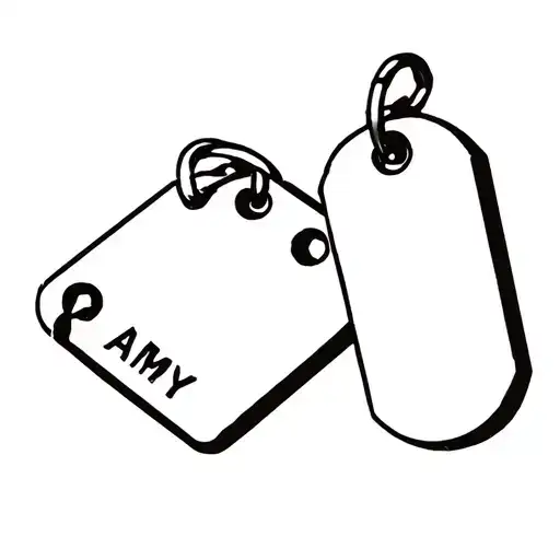 Army dog tags tattoo design idea