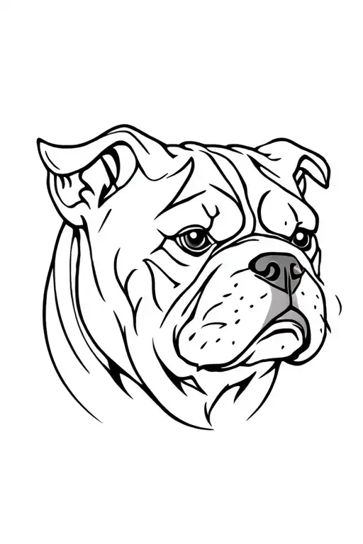 Cerberus bulldog heads tattoo design idea