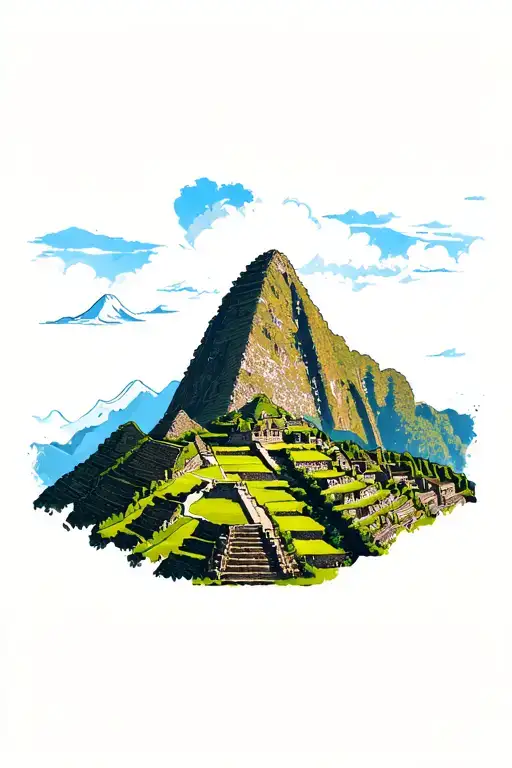 machu picchu tattoo design idea