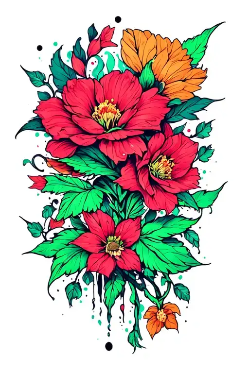 poison logo  floral tattoo tattoo design idea