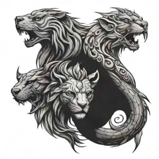 Zodiac sign Leo and Pisces combination with tattoo design idea