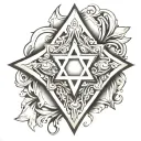 star of david shield tattoo design idea
