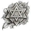 star of david shield tattoo design idea