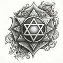 star of david shield tattoo design idea