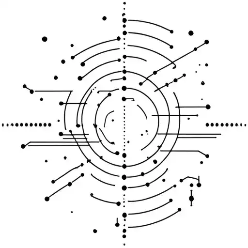 A minimalist outline of the Milky Way galaxy with a subtle nod to electrical circuits tattoo design idea