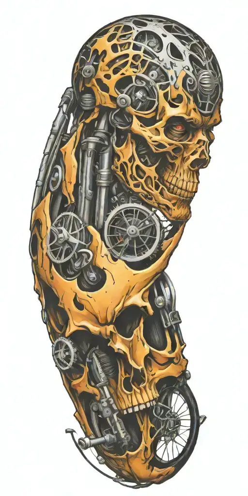 cycling bike tattoo design idea
