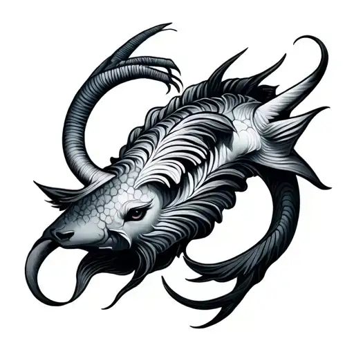 Capricorn And Pisces tattoo design idea